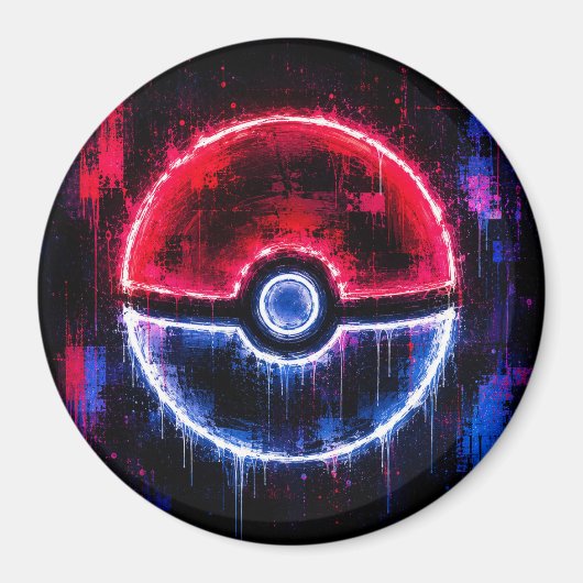 Pokéball-Kunst Magnet (Vorne)