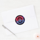 Pokéball-Kunst Runder Aufkleber (Umschlag)