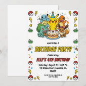 Pokémon Birthday Invitations Einladung (Vorne/Hinten)