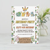 Pokémon Birthday Invitations Einladung (Stehend Vorderseite)