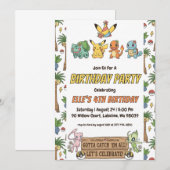 Pokémon Birthday Invitations Einladung (Vorne/Hinten)