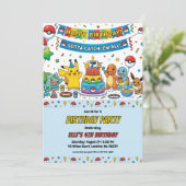 Pokémon Birthday Invitations Einladung (Stehend Vorderseite)