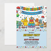 Pokémon Birthday Invitations Einladung (Vorne/Hinten)