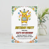 Pokémon Birthday Invitations Einladung (Stehend Vorderseite)