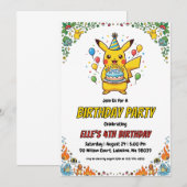 Pokémon Birthday Invitations Einladung (Vorne/Hinten)