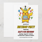 Pokémon Birthday Invitations Einladung (Vorne/Hinten)