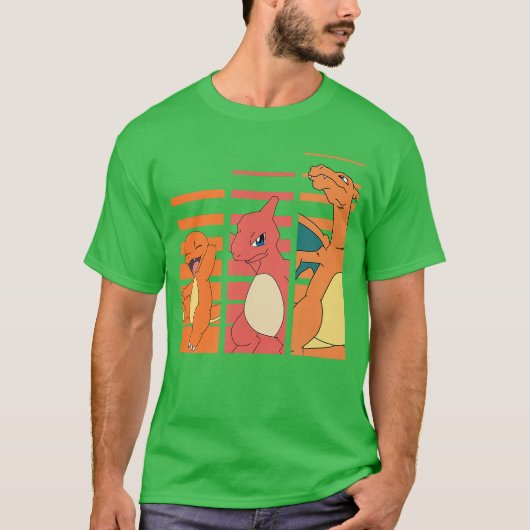 Pokémon Charmander Evolutionen Junge T-Shirt (Vorderseite)