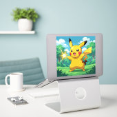 Pokémon und seine Treue Freunde Aufkleber (Laptop auf Schreibtisch)