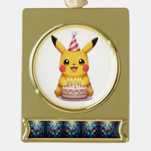 Pokémon und seine Treue Freunde Banner-Ornament Gold