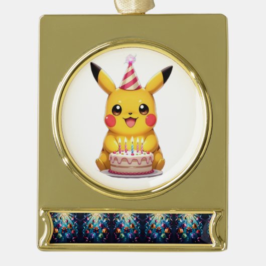 Pokémon und seine Treue Freunde Banner-Ornament Gold (Vorderseite)