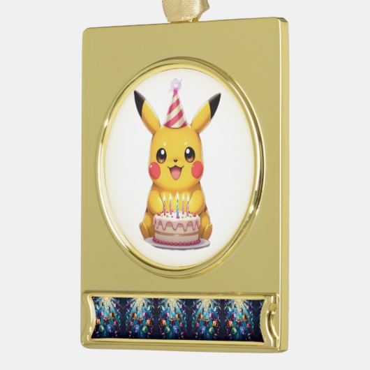 Pokémon und seine Treue Freunde Banner-Ornament Gold (Links)
