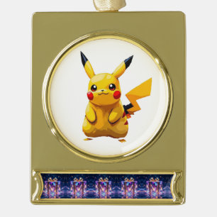 Pokémon und seine Treue Freunde Banner-Ornament Gold