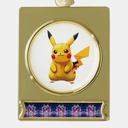 Pokémon und seine Treue Freunde Banner-Ornament Gold (Vorderseite)