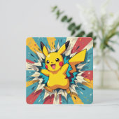 Pokémon und seine Treue Freunde Feiertagskarte (Stehend Vorderseite)