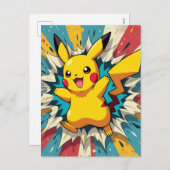 Pokémon und seine Treue Freunde Feiertagspostkarte (Vorne/Hinten)