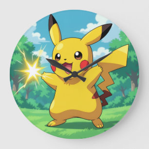 Pokémon und seine Treue Freunde Große Wanduhr