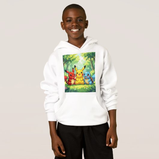 Pokémon und seine Treue Freunde Hoodie (Vorne ganz)