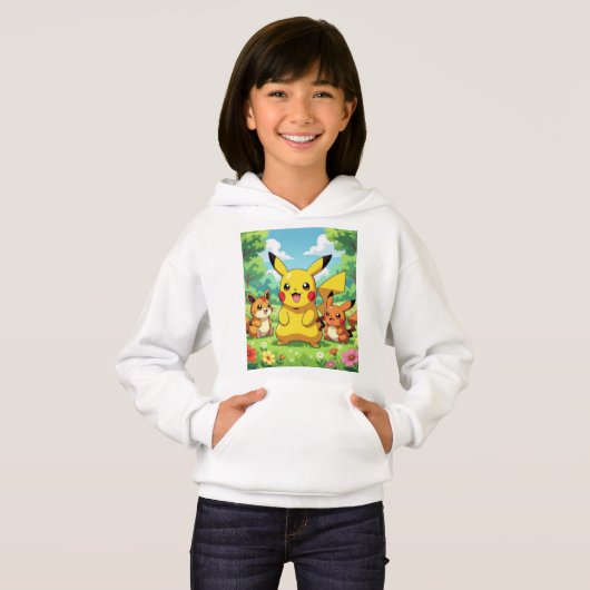 Pokémon und seine Treue Freunde Hoodie (Vorne ganz)