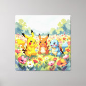 Pokémon und seine Treue Freunde Leinwanddruck (Vorderseite)