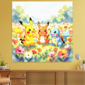 Pokémon und seine Treue Freunde Leinwanddruck (Insitu (Wohnzimmer))
