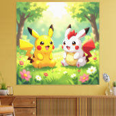Pokémon und seine Treue Freunde Leinwanddruck (Insitu (Wohnzimmer))