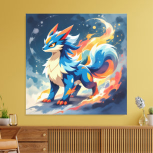 Pokémon und seine Treue Freunde Leinwanddruck