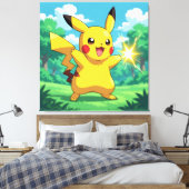 Pokémon und seine Treue Freunde Leinwanddruck (Insitu (Schlafzimmer))