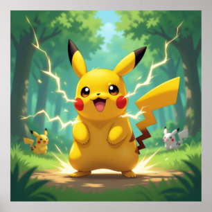 Pokémon und seine Treue Freunde Leinwanddruck Poster