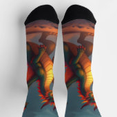 Pokémon und seine Treue Freunde Leinwanddruck Socken (Oben)