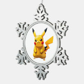 Pokémon und seine Treue Freunde Schneeflocken Zinn-Ornament (Rechts)