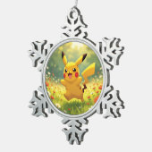 Pokémon und seine Treue Freunde Schneeflocken Zinn-Ornament (Rechts)