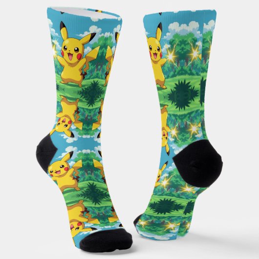 Pokémon und seine Treue Freunde Socken (Gewinkelt)