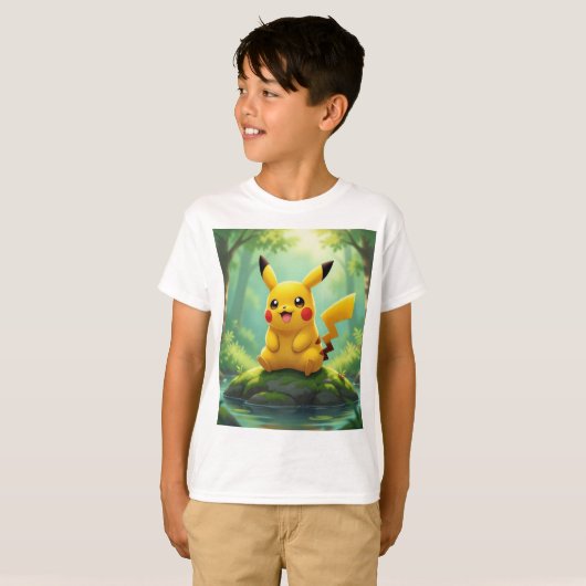 Pokémon und seine Treue Freunde T-Shirt (Vorne ganz)