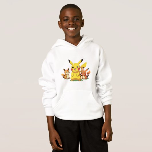 Pokémon und seine Treue Freunde T-Shirt Hoodie (Vorne ganz)