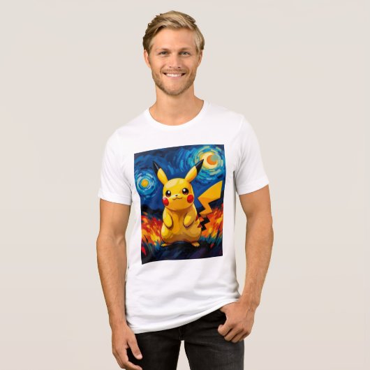 Pokémon und seine Treue Freunde Tri-Blend Shirt (Vorderseite voll)