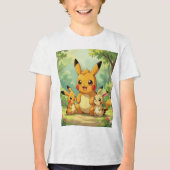 Pokémon und seine Treue Freunde Tri-Blend Shirt (Vorderseite)