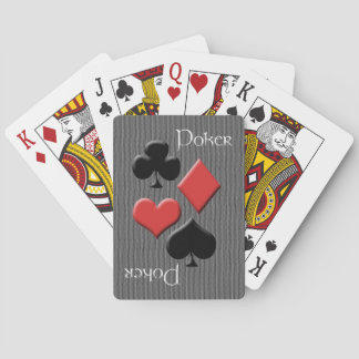 Poker-4 Anzug Grau Hahnentrittmuster Spielkarten