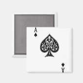Poker-Ace-Karte Magnet (Vorderseite/Rückseite)