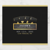 Poker Aces Black & Gold Bachelor Party Bierflaschenetikett (Einzelnes Label)