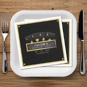 Poker Aces Black & Gold Bachelor Party Serviette