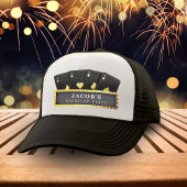 Poker Aces Black & Gold Bachelor Party Truckerkappe