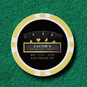 Poker Aces Gold & Black Bachelor Party Pokerchips