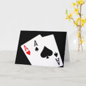 Poker Aces Grußkarten Karte (Gelbe Blume)