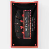 Poker Aces Red & Black 21. Geburtstag Party Banner (Vertikal)