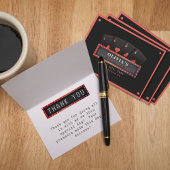 Poker Aces Red & Black 21. Geburtstag Party Dankeskarte