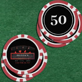 Poker Aces Red & Black 21. Geburtstag Party Pokerchips