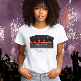 Poker Aces Red & Black 21. Geburtstag Party T-Shirt