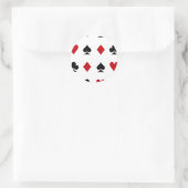 Poker Addict Runder Aufkleber (Tasche)