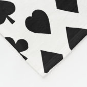 Poker Anzug Muster CUSTOM HINTERGRUNDFARBE Fleecedecke (Ecke)
