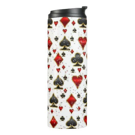 Poker Anzug Thermosbecher (Nach links gedreht)